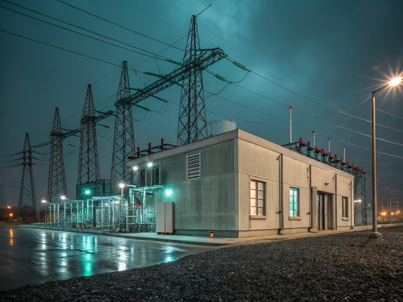 High-voltage substation infrastructure in South Florida